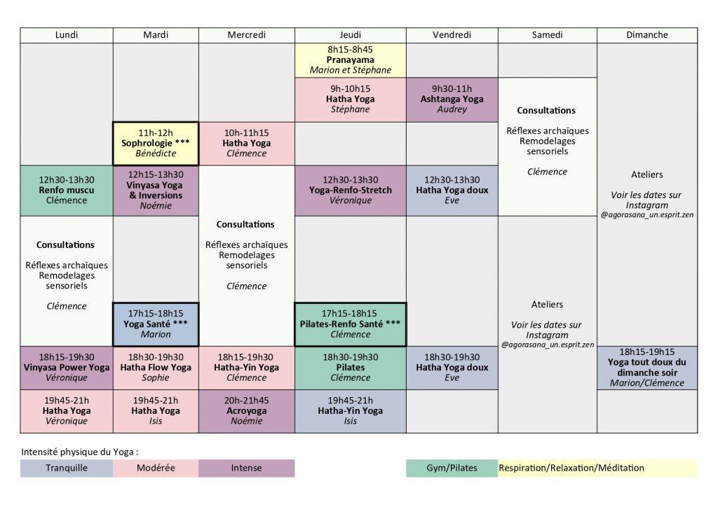 planning Un Esprit Zen 2026-2027